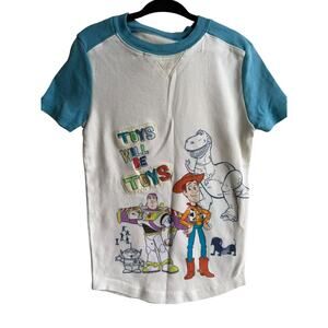 Vintage Disney Toy Story Kid Boys Graphic T-Shirt White Size 6